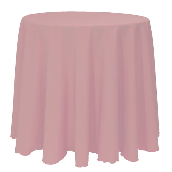 Ultimate Textile (3 Pack) 126-Inch Round Polyester Linen Tablecloth - for Wedding, Restaurant or Banquet use, Mauve