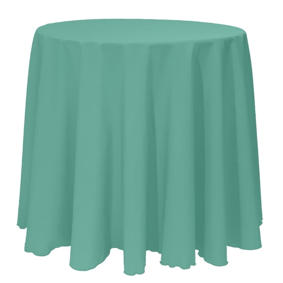 Ultimate Textile (3 Pack) 132-Inch Round Polyester Linen Tablecloth - for Wedding, Restaurant or Banquet use, Jade