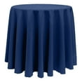 thumbnail image 1 of Ultimate Textile (3 Pack) 132-Inch Round Polyester Linen Tablecloth - for Wedding, Restaurant or Banquet use, Navy Blue, 1 of 4