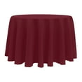 thumbnail image 1 of Ultimate Textile (3 Pack) 132-Inch Round Polyester Linen Tablecloth - for Wedding, Restaurant or Banquet use, Ruby Red, 1 of 4