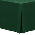 thumbnail image 1 of Ultimate Textile (3 Pack) 4 ft. Fitted Polyester Tablecloth - for 18 x 48-Inch Classroom and Folding Rectangle Tables 36" High, Hunter Green, 1 of 3