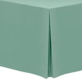 thumbnail image 1 of Ultimate Textile (3 Pack) 4 ft. Fitted Polyester Tablecloth - for 24 x 48-Inch Banquet and Folding Rectangular Tables 36" High, Seamist Light Green, 1 of 3