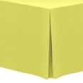 thumbnail image 1 of Ultimate Textile (3 Pack) 4 ft. Fitted Polyester Tablecloth - for 24 x 48-Inch Banquet and Folding Rectangular Tables - 42" High, Lemon Yellow, 1 of 3