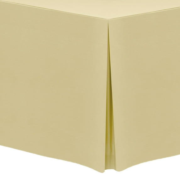 Ultimate Textile (3 Pack) 4 ft. Fitted Polyester Tablecloth - for 24 x 48-Inch Banquet and Folding Rectangular Tables, Honey Light Brown