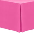 thumbnail image 1 of Ultimate Textile (3 Pack) 4 ft. Fitted Polyester Tablecloth - for 24 x 48-Inch Banquet and Folding Rectangular Tables, Neon Pink, 1 of 3