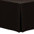 thumbnail image 1 of Ultimate Textile (3 Pack) 4 ft. Fitted Polyester Tablecloth - for 30 x 48-Inch Banquet and Folding Rectangular Tables, Espresso Dark Brown, 1 of 3