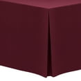thumbnail image 1 of Ultimate Textile (3 Pack) 5 ft. Fitted Polyester Tablecloth - for 24 x 60-Inch Banquet and Folding Rectangular Tables 36"H, Ruby Red, 1 of 3