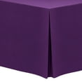 thumbnail image 1 of Ultimate Textile (3 Pack) 5 ft. Fitted Polyester Tablecloth - for 24 x 60-Inch Banquet and Folding Rectangular Tables, Plum, 1 of 3