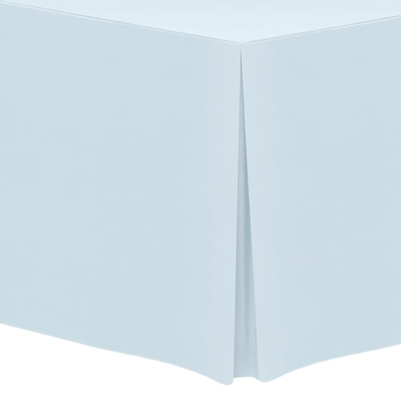 Ultimate Textile (3 Pack) 5 ft. Fitted Polyester Tablecloth - for 30 x 60-Inch Banquet and Folding Rectangular Tables 36"H, Ice Blue