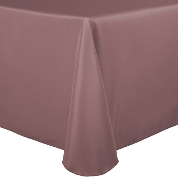 Ultimate Textile (3 Pack) 52 x 70-Inch Oval Polyester Linen Tablecloth - for Home Dining Tables, Mauve