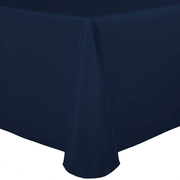 Ultimate Textile (3 Pack) 54 x 96-Inch Oval Polyester Linen Tablecloth - for Home Dining Tables, Midnight