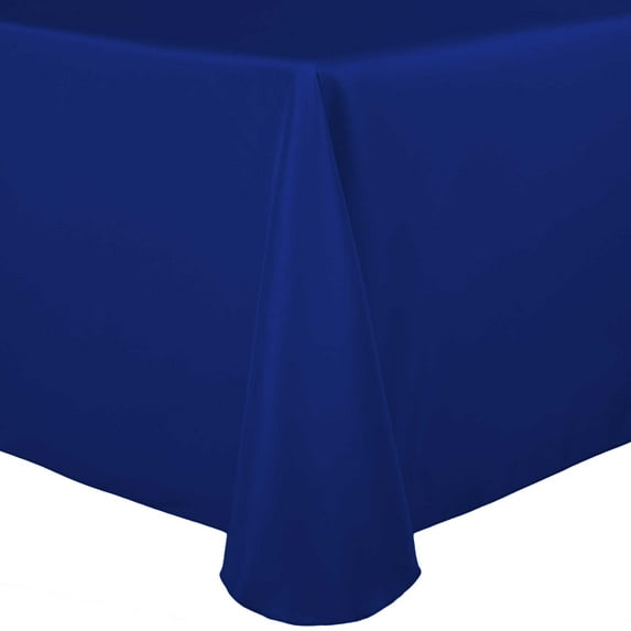 Ultimate Textile (3 Pack) 54 x 96-Inch Oval Polyester Linen Tablecloth - for Home Dining Tables, Royal Blue
