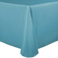 thumbnail image 1 of Ultimate Textile (3 Pack) 54 x 96-Inch Oval Polyester Linen Tablecloth - for Home Dining Tables, Turquoise Blue, 1 of 3
