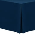 thumbnail image 1 of Ultimate Textile (3 Pack) 6 ft. Fitted Polyester Tablecloth - for 24 x 72-Inch Banquet and Folding Rectangular Tables - 36"H, Navy Blue, 1 of 3