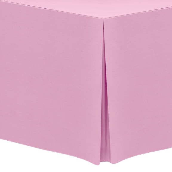 Ultimate Textile (3 Pack) 6 ft. Fitted Polyester Tablecloth - for 24 x 72-Inch Banquet and Folding Rectangular Tables, Pink Balloon