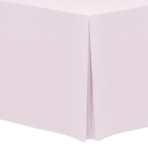 Ultimate Textile (3 Pack) 6 ft. Fitted Polyester Tablecloth - for 30 x 72-Inch Banquet and Folding Rectangular Tables - 36"H, Blush Ice Pink