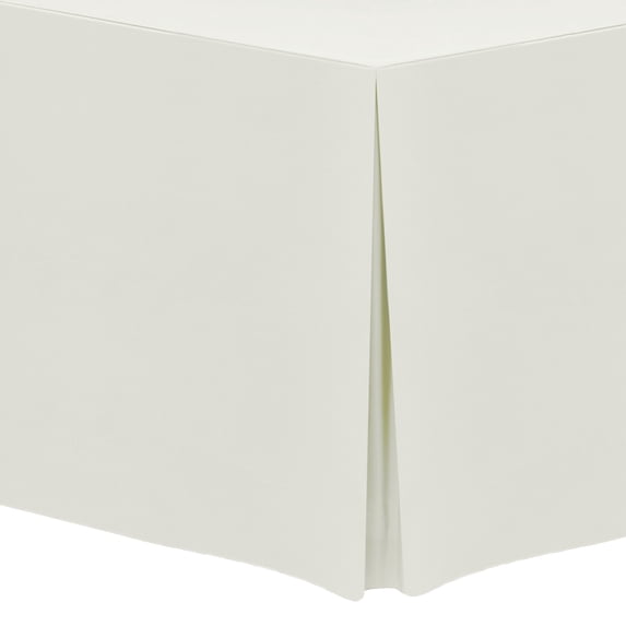 Ultimate Textile (3 Pack) 6 ft. Fitted Polyester Tablecloth - for 30 x 72-Inch Banquet and Folding Rectangular Tables - 36"H, Ivory Cream