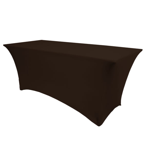 Ultimate Textile (3 Pack) 6 ft. Fitted Spandex Table Cover - for 30 x 72-Inch Banquet and Folding Rectangular Tables - 36"H, Chocolate Brown