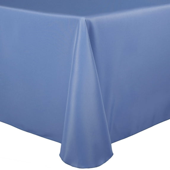 Ultimate Textile (3 Pack) 60 x 84-Inch Oval Polyester Linen Tablecloth - for Home Dining Tables, Periwinkle Blue