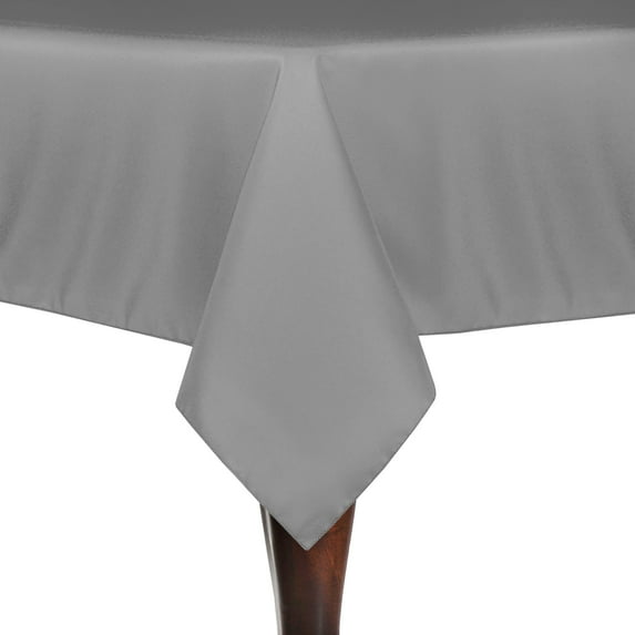 Ultimate Textile (3 Pack) 60 x 84-Inch Rectangle Tablecloth - for Wedding, Restaurant or Banquet use, Silver