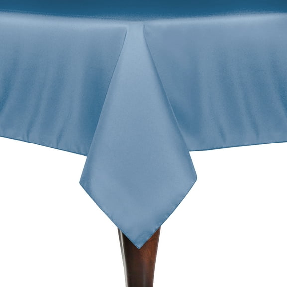 Ultimate Textile (3 Pack) 60 x 90-Inch Rectangular Polyester Linen Tablecloth - for Wedding, Restaurant or Banquet use, Light Baby Blue