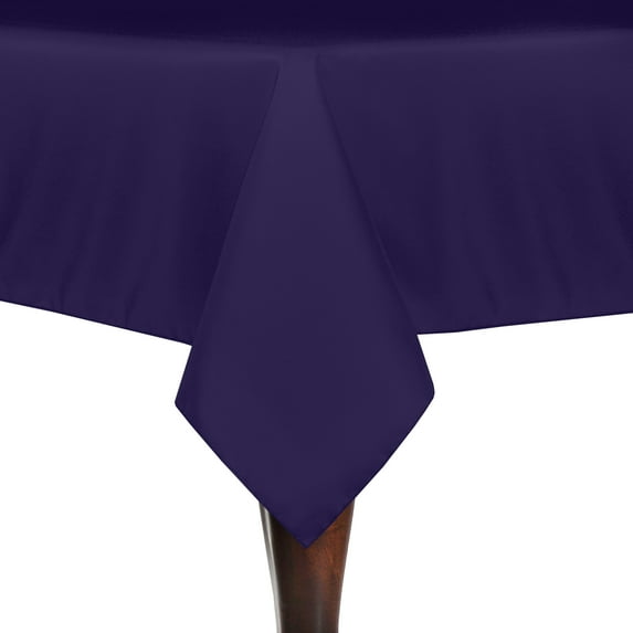 Ultimate Textile (3 Pack) 60 x 90-Inch Rectangular Polyester Linen Tablecloth - for Wedding, Restaurant or Banquet use, Purple