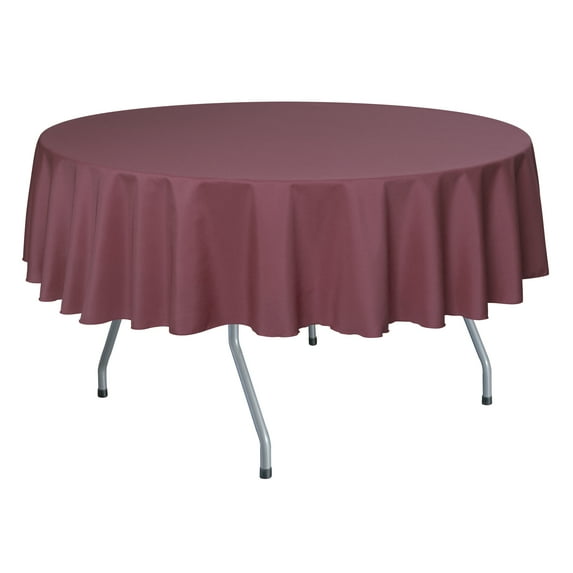 Ultimate Textile (3 Pack) 72-Inch Round Polyester Linen Tablecloth - for Wedding, Restaurant or Banquet use, Mauve