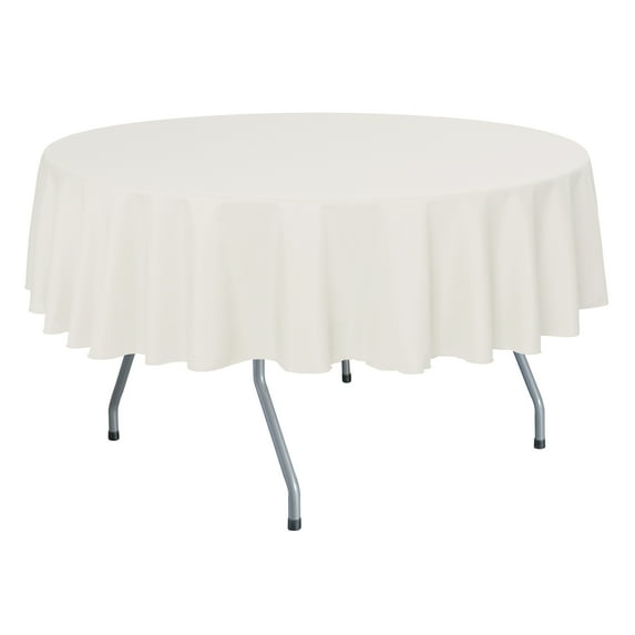 Ultimate Textile (3 Pack) 72-Inch Round Polyester Linen Tablecloth - for Wedding, Restaurant or Banquet use, Oyster