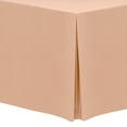 thumbnail image 1 of Ultimate Textile (3 Pack) 8 ft. Fitted Polyester Tablecloth - for 18 x 96-Inch Banquet and Folding Rectangular Tables - 36"H, Peach, 1 of 3