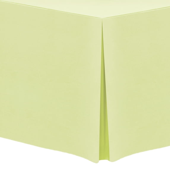 Ultimate Textile (3 Pack) 8 ft. Fitted Polyester Tablecloth - for 24 x 96-Inch Banquet and Folding Rectangular Tables - 36"H, Maize Light Yellow