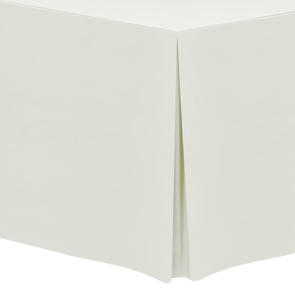 Ultimate Textile (3 Pack) 8 ft. Fitted Polyester Tablecloth - for 24 x 96-Inch Banquet and Folding Rectangular Tables - 42"H, Ivory Cream