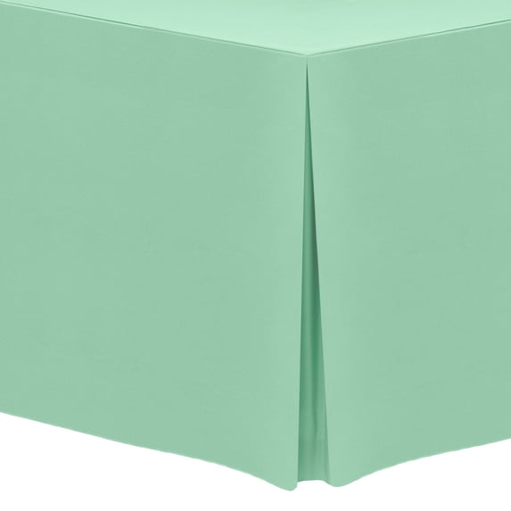 Ultimate Textile (3 Pack) 8 ft. Fitted Polyester Tablecloth - for 30 x 96-Inch Banquet and Folding Rectangular Tables - 36"H, Mint Light Green