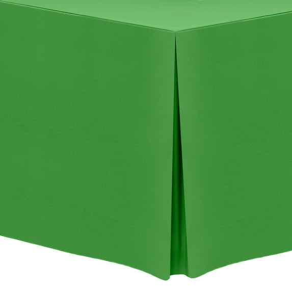 Ultimate Textile (3 Pack) 8 ft. Fitted Polyester Tablecloth - for 30 x 96-Inch Banquet and Folding Rectangular Tables - 42"H, Kelly Green