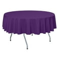 thumbnail image 1 of Ultimate Textile (3 Pack) 84-Inch Round Polyester Linen Tablecloth - for Wedding, Restaurant or Banquet use, Plum, 1 of 4