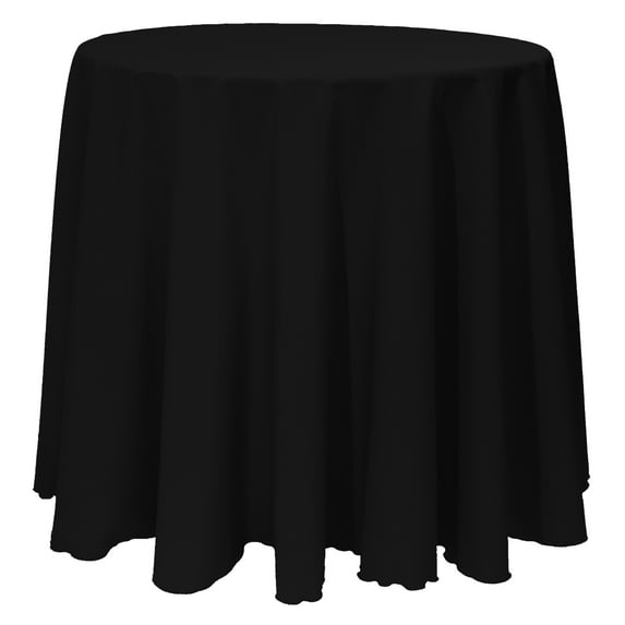 Ultimate Textile (3 Pack) 90-Inch Round Polyester Linen Tablecloth - for Wedding, Restaurant or Banquet use, Black