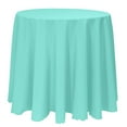 thumbnail image 1 of Ultimate Textile (3 Pack) 90-Inch Round Polyester Linen Tablecloth - for Wedding, Restaurant or Banquet use, Caribbean Blue, 1 of 4