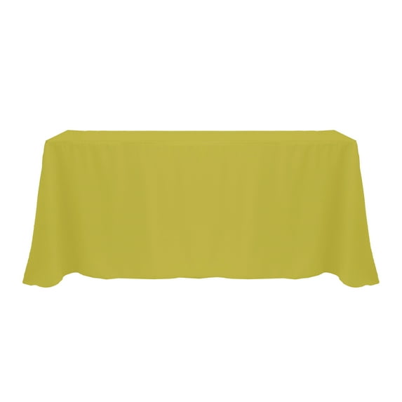 Ultimate Textile (3 Pack) 90 x 132-Inch Rectangular Polyester Linen Tablecloth with Rounded Corners - for Wedding, Restaurant or Banquet use, Acid Green