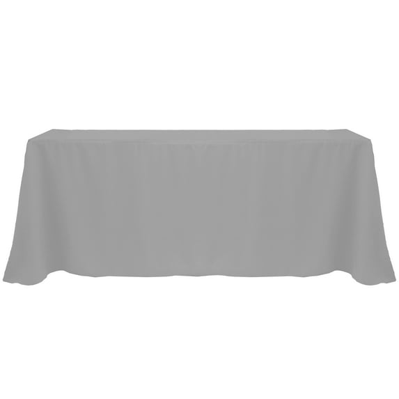 Ultimate Textile (3 Pack) 90 x 132-Inch Rectangular Polyester Linen Tablecloth with Rounded Corners - for Wedding, Restaurant or Banquet use, Charcoal Grey