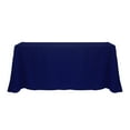 thumbnail image 1 of Ultimate Textile (3 Pack) 90 x 132-Inch Rectangular Polyester Linen Tablecloth with Rounded Corners - for Wedding, Restaurant or Banquet use, Deep Royal Blue, 1 of 4