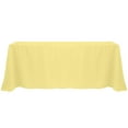 thumbnail image 1 of Ultimate Textile (3 Pack) 90 x 156-Inch Rectangular Polyester Linen Tablecloth with Rounded Corners - for Wedding, Restaurant or Banquet use, Cornsilk Light Yellow, 1 of 4