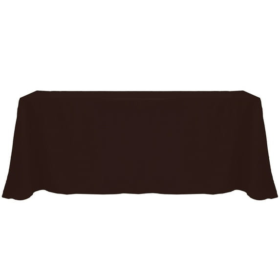 Ultimate Textile (3 Pack) 90 x 156-Inch Rectangular Polyester Linen Tablecloth with Rounded Corners - for Wedding, Restaurant or Banquet use, Espresso Dark Brown