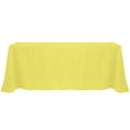 thumbnail image 1 of Ultimate Textile (3 Pack) 90 x 156-Inch Rectangular Polyester Linen Tablecloth with Rounded Corners - for Wedding, Restaurant or Banquet use, Lemon Yellow, 1 of 4