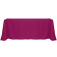 thumbnail image 1 of Ultimate Textile (3 Pack) 90 x 156-Inch Rectangular Polyester Linen Tablecloth with Rounded Corners - for Wedding, Restaurant or Banquet use, Raspberry Red, 1 of 4