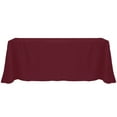 thumbnail image 1 of Ultimate Textile (3 Pack) 90 x 156-Inch Rectangular Polyester Linen Tablecloth with Rounded Corners - for Wedding, Restaurant or Banquet use, Ruby Red, 1 of 4