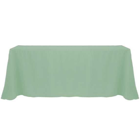 Ultimate Textile (3 Pack) 90 x 156-Inch Rectangular Polyester Linen Tablecloth with Rounded Corners - for Wedding, Restaurant or Banquet use, Seamist Light Green
