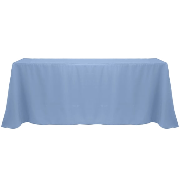 Ultimate Textile (3 Pack) 90 x 156-Inch Rectangular Polyester Linen Tablecloth with Rounded Corners - for Wedding, Restaurant or Banquet use, Slate Blue
