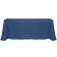 thumbnail image 1 of Ultimate Textile (3 Pack) 90 x 156-Inch Rectangular Polyester Linen Tablecloth with Rounded Corners - for Wedding, Restaurant or Banquet use, Wedgewood Blue, 1 of 4