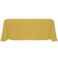 thumbnail image 1 of Ultimate Textile (3 Pack) 90 x 156-Inch Rectangular Polyester Linen Tablecloth with Rounded Corners - for Wedding, Restaurant or Banquet use, Gold, 1 of 4