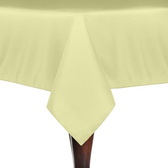 Ultimate Textile (3 Pack) 90 x 90-Inch Square Polyester Linen Tablecloth - for Wedding, Restaurant or Banquet use, Maize Light Yellow