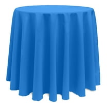 Ultimate Textile (3 Pack) 96-Inch Round Polyester Linen Tablecloth - for Wedding, Restaurant or Banquet use, Cobalt Blue